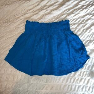 Smocked waist mini skirt